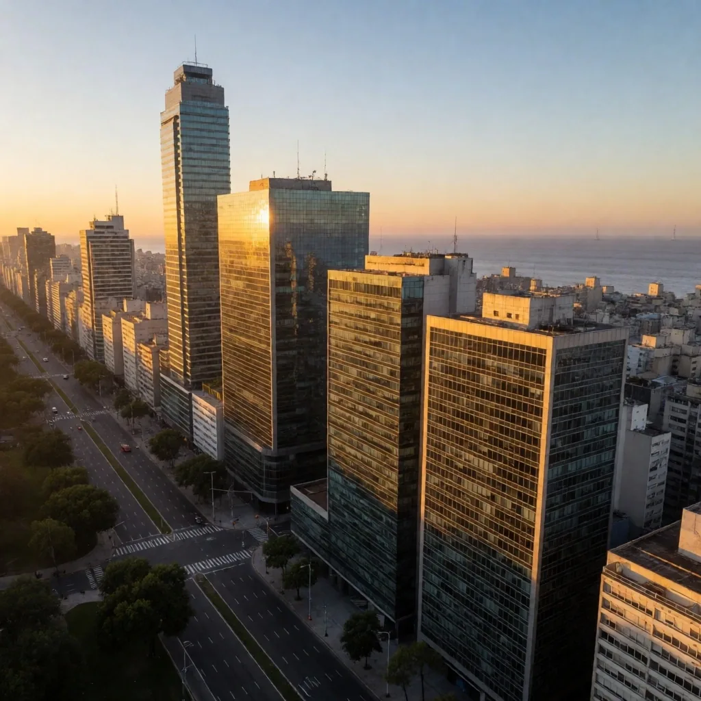 Vista aérea de la zona editorial en Buenos Aires